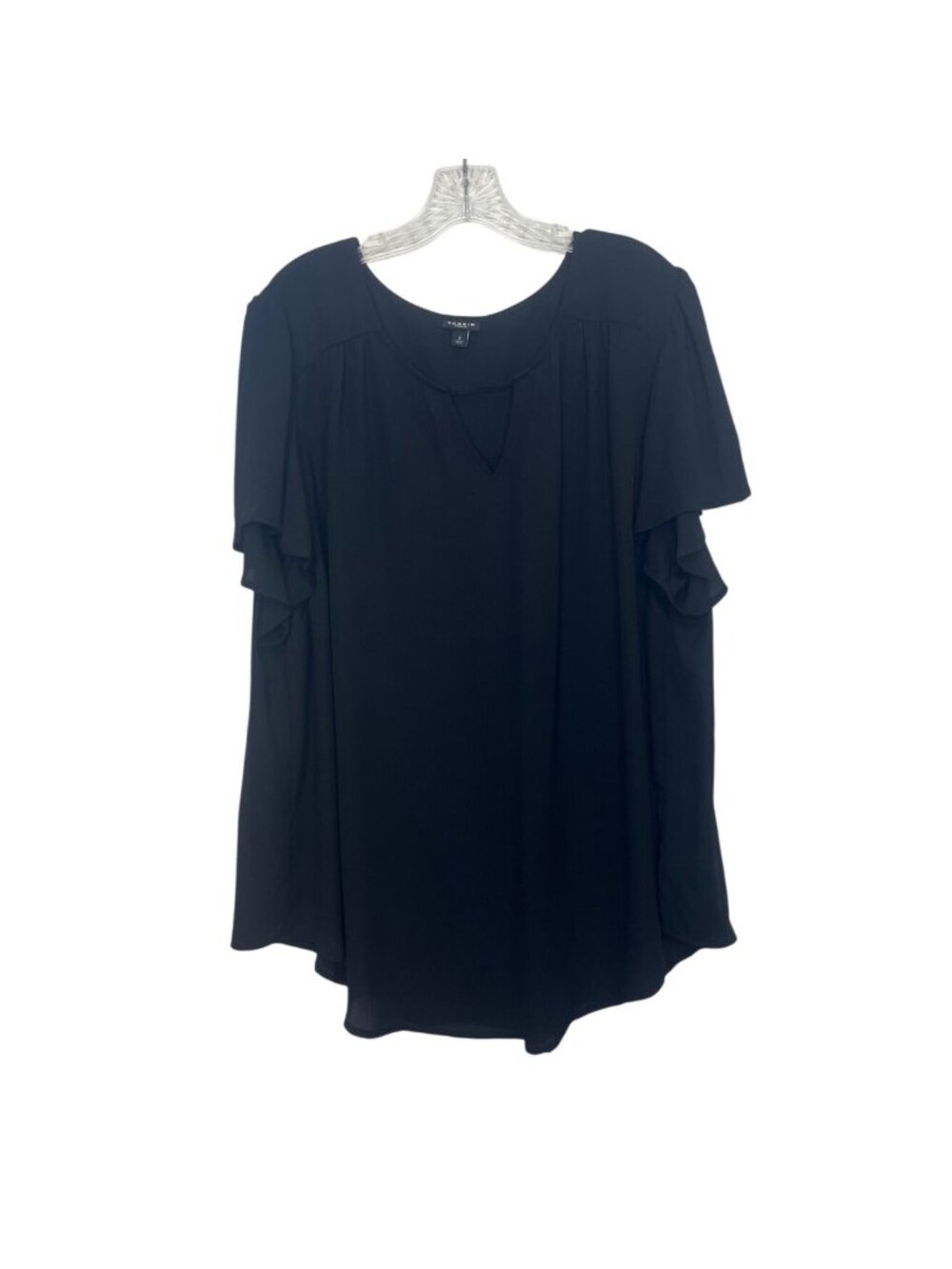 Torrid Harper Layered‎ Ruffle Sleeve Blouse Top Size 4X Black